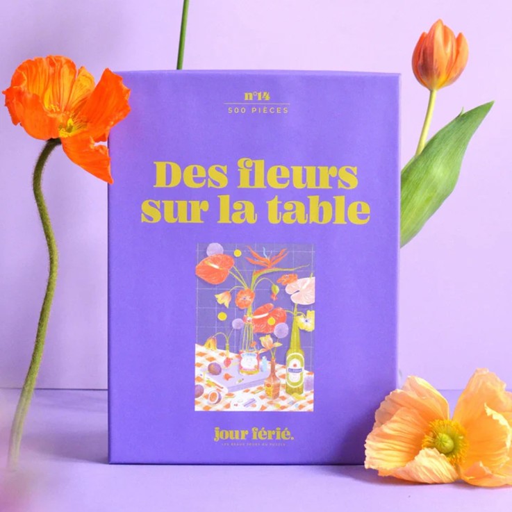 Puzzle 500 pièces Des fleurs sur la table