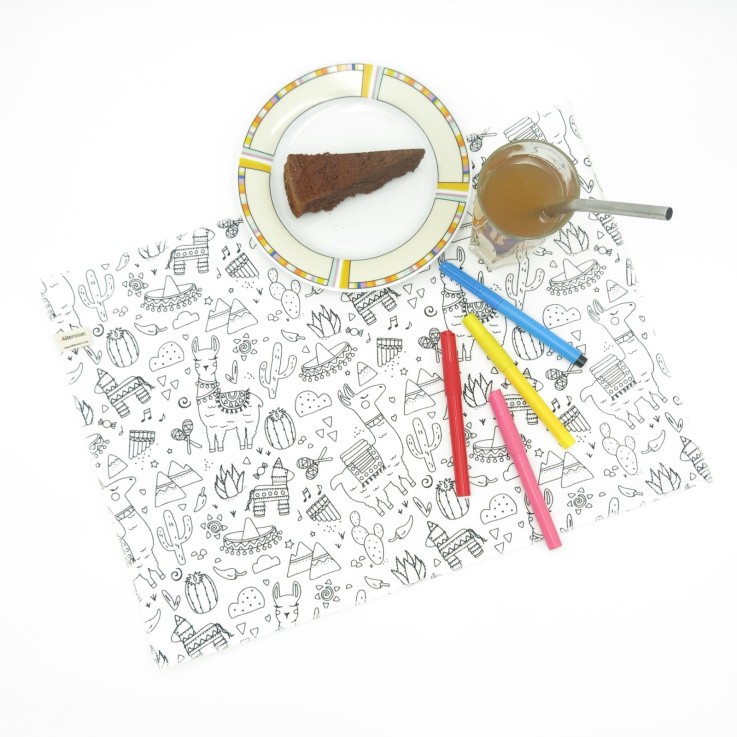 Set de table lavable à colorier en Coton