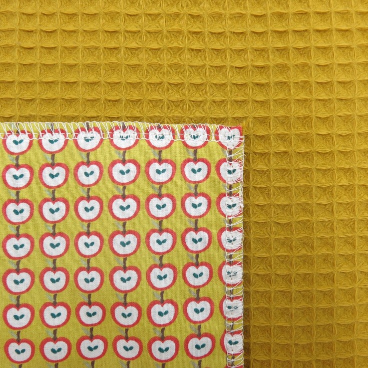Essuie-tout lavable doublé en Coton x 5