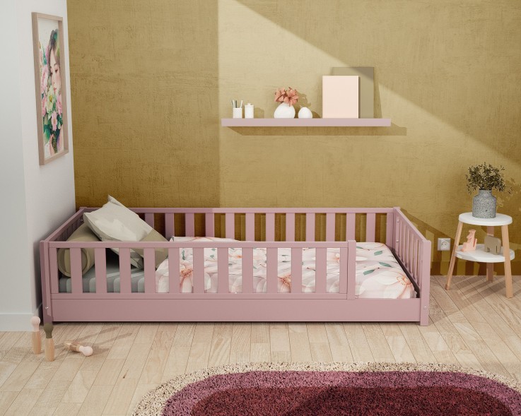 Lit au sol enfant en bois SONHO