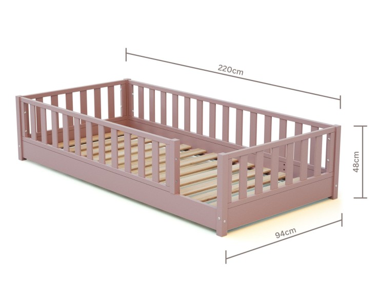 Lit au sol enfant en bois SONHO
