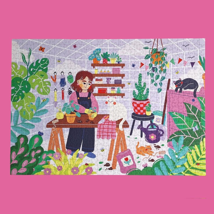 Puzzle 1000 pièces La serre aux chats