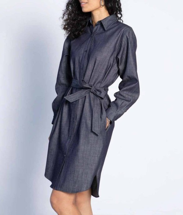 Robe Annie Coton bio - Bleu...