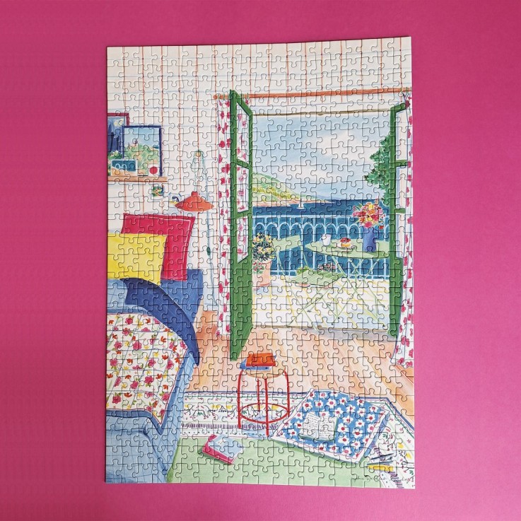 Puzzle 500 pièces Par la fenêtre, la mer