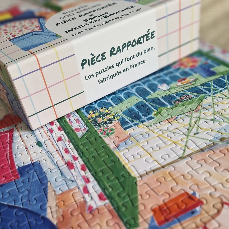 Puzzle 500 pièces Par la fenêtre, la mer