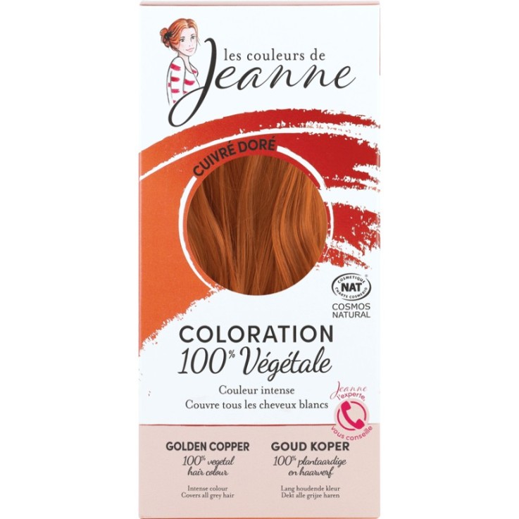 Coloration 100% Végétale - Cuivré doré