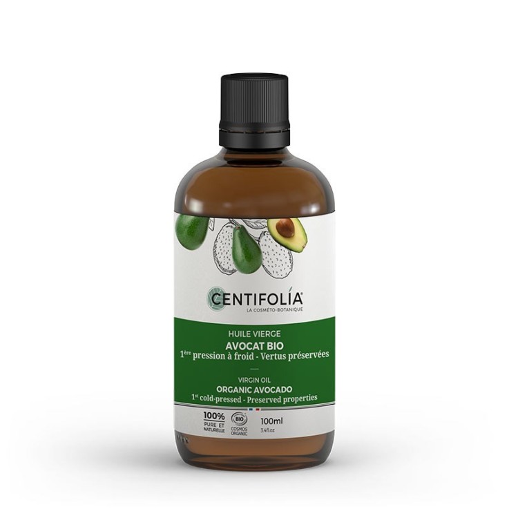 Huile végétale vierge d'avocat (100ml) Bio
