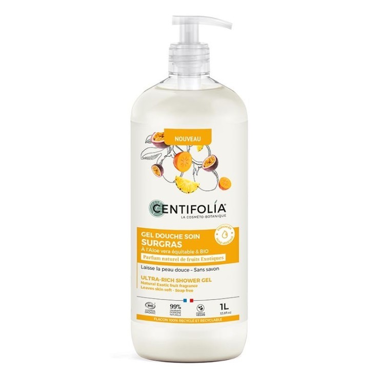 Gel douche soin surgras Fruits exotiques (1l) Bio