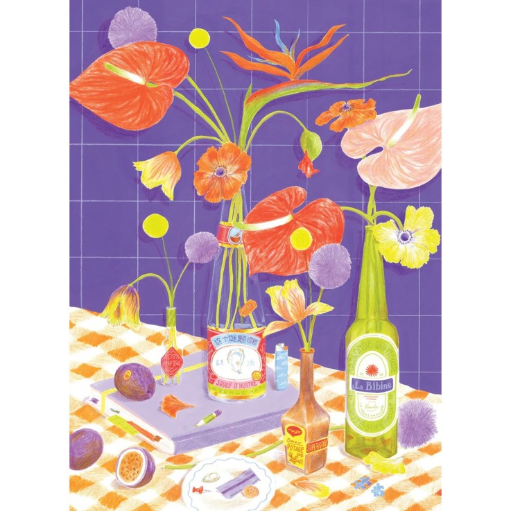 Puzzle 500 pièces Des fleurs sur la table