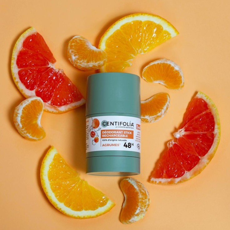 Déodorant stick rechargeable 48h - Agrumes Bio