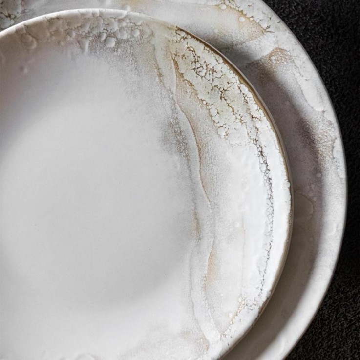 Assiette plate Mojave 27 cm (lot de 6) en grès