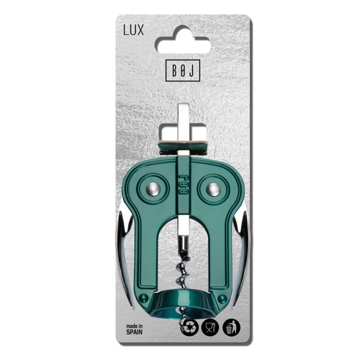 Tire-bouchon Hibou vert Lux en métal