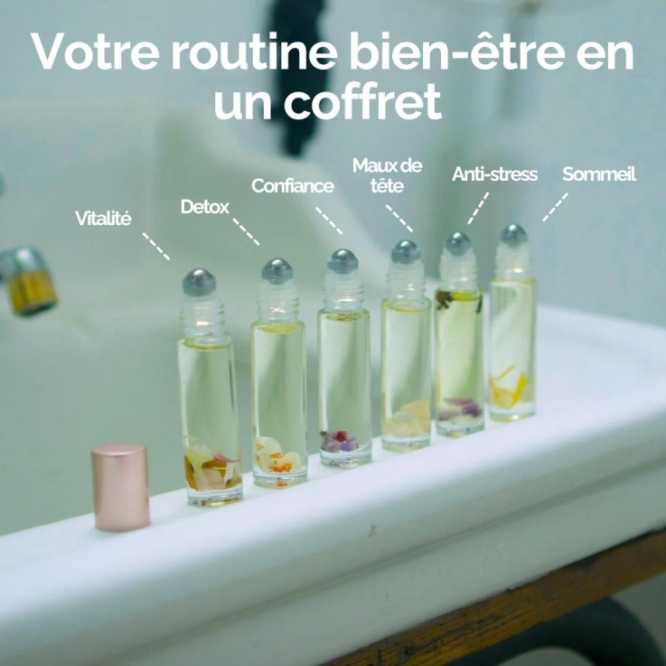 Coffret Routine Bien-Être (6 roll-ons) aux huiles essentielles