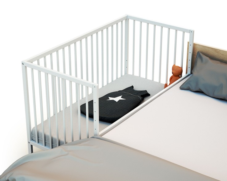 Lit bébé cododo en bois LIO 60 x 120 cm