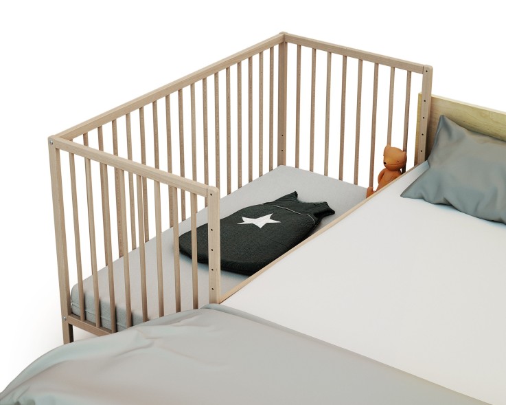 Lit bébé cododo en bois LIO