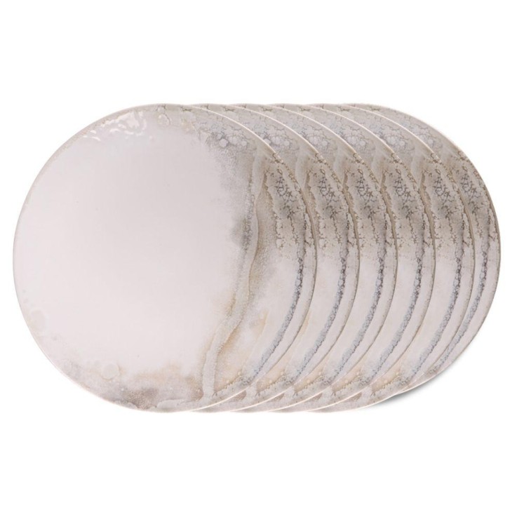 Assiette plate Mojave 27 cm (lot de 6) en grès