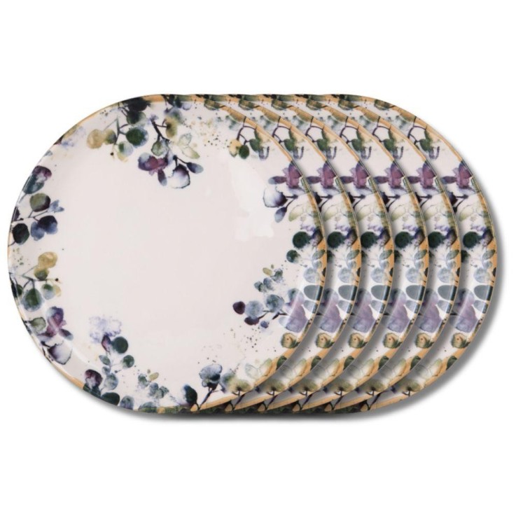 Assiette plate Garden 27,5 cm (lot de 6) en faïence