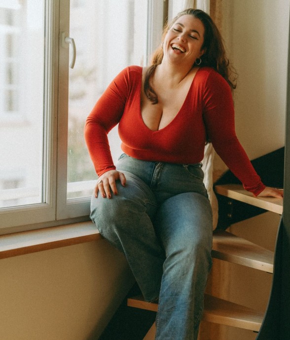 Body Céline côtelé col V...