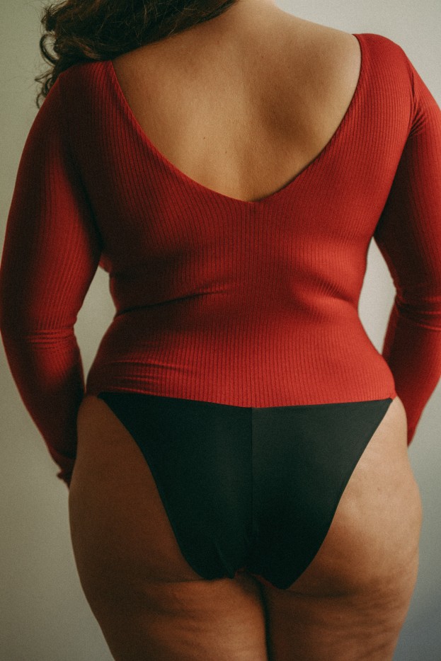 Body Céline côtelé col V Tencel