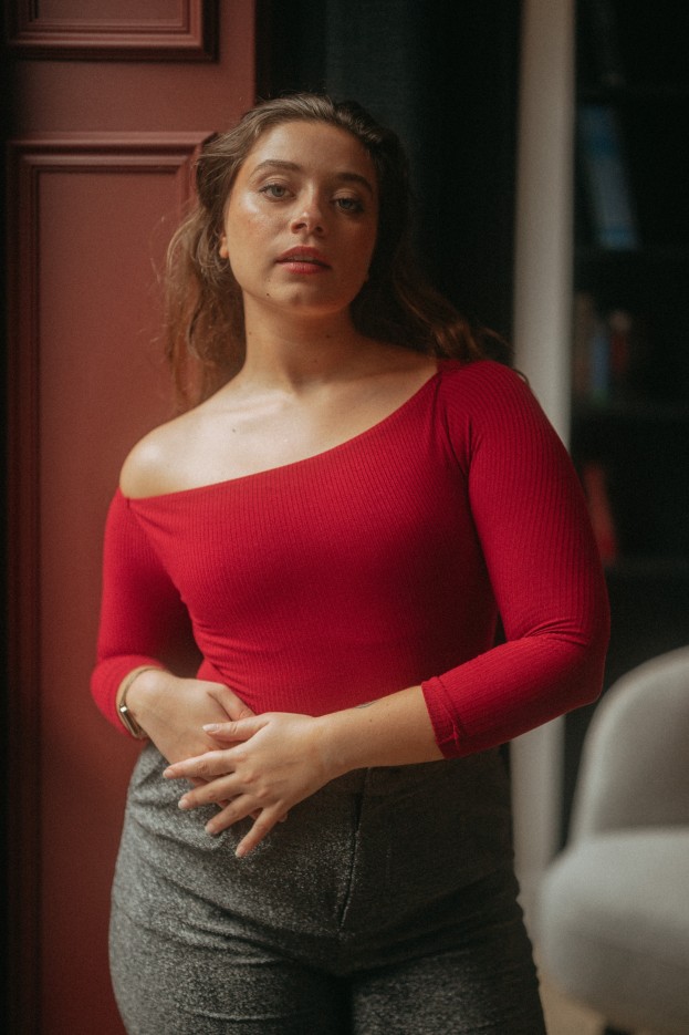 Body Héloïse côtelé asymétrique Tencel
