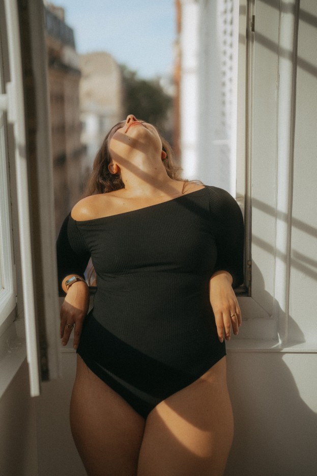 Body Héloïse côtelé asymétrique Tencel (V1)
