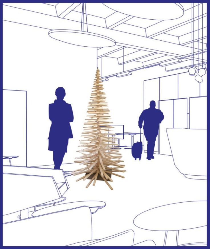 Mon Sapin Woody en bois (250cm)