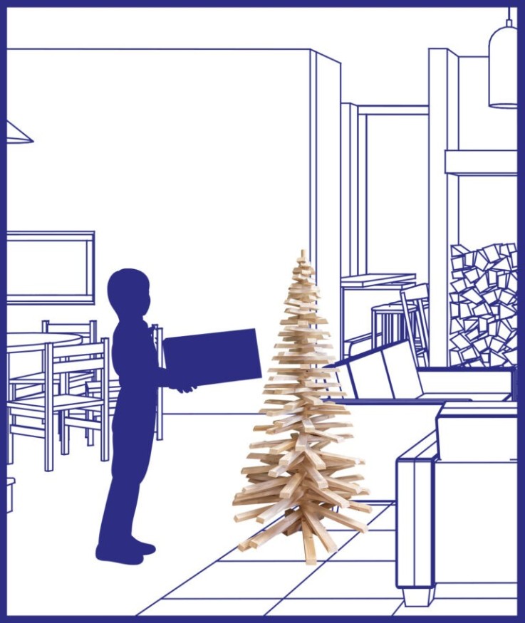 Mon Sapin Woody en bois (130cm)