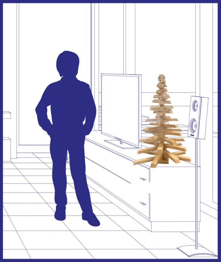 Mon Sapin Woody en bois (50cm)
