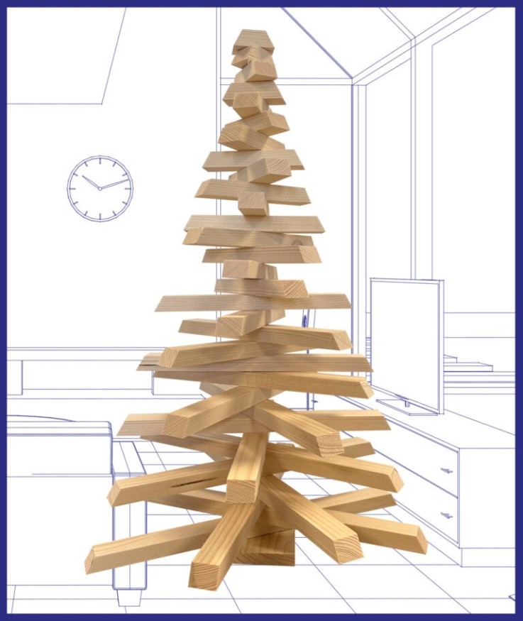 Mon Sapin Woody en bois (50cm)