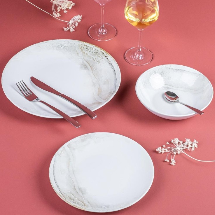 Assiette à dessert Mojave 21 cm (lot de 6) en grès