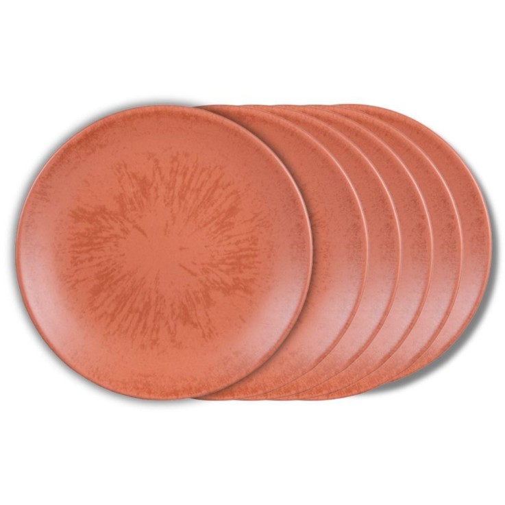 Assiette à dessert Onyx 21 cm Terracotta (lot de 6) en grès