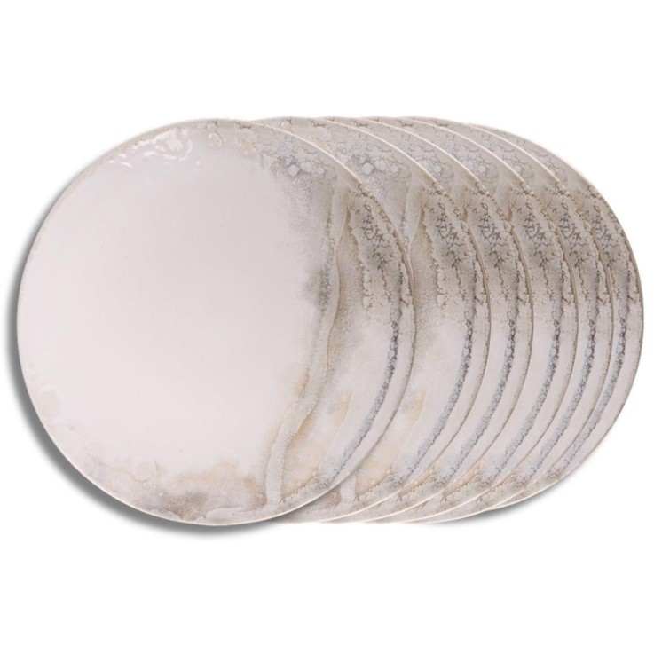 Assiette à dessert Mojave 21 cm (lot de 6) en grès