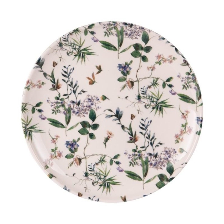 Assiette plate Champêtre 27 cm (lot de 6) en faïence