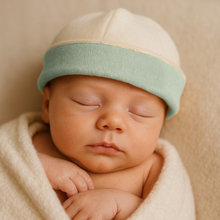 Bonnet de Naissance en Coton Bio