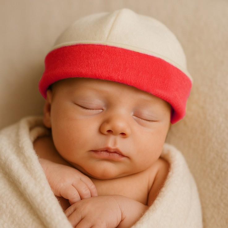 Bonnet de Naissance en Coton Bio