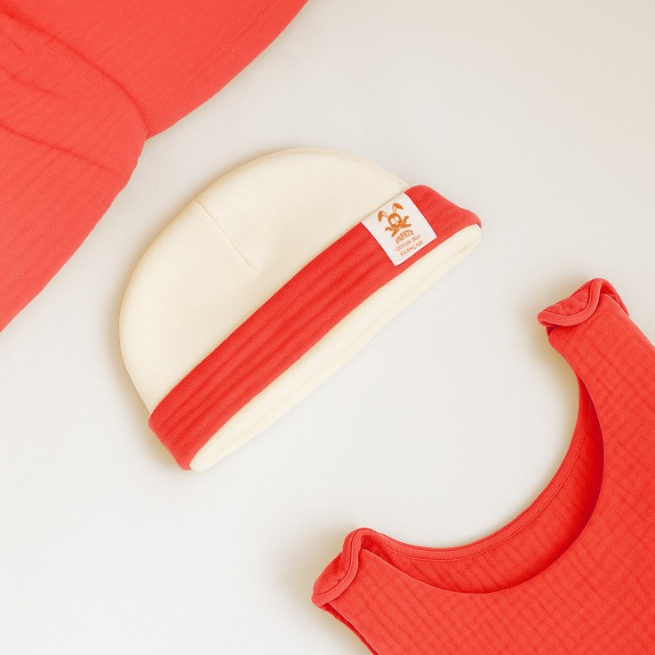 Bonnet de Naissance en Coton Bio