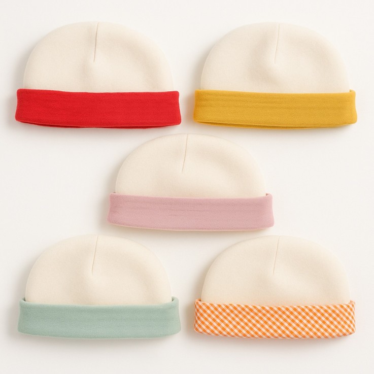 Bonnet de Naissance en Coton Bio