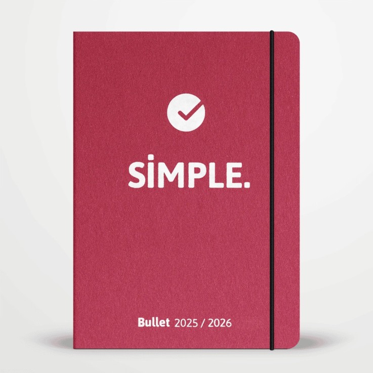 Bullet Journal Agenda semainier 2025 / 2026 Matière recyclée