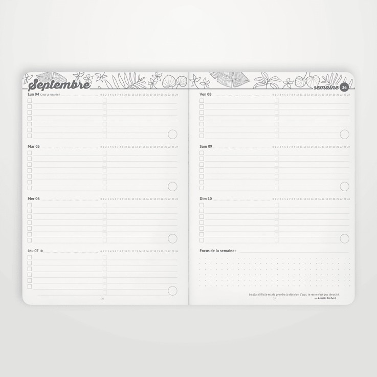 Agenda scolaire 2025 / 2026 relié A5 Matière recyclée