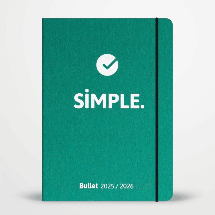 Bullet Journal Agenda semainier 2025 / 2026 Matière recyclée