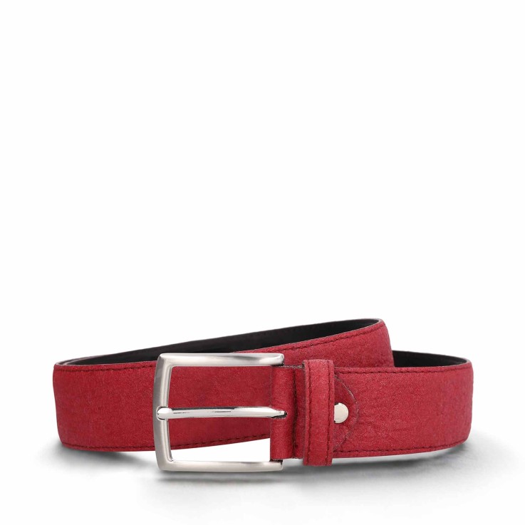 Ceinture Végan en Piñatex® pour Homme Seva Rouge