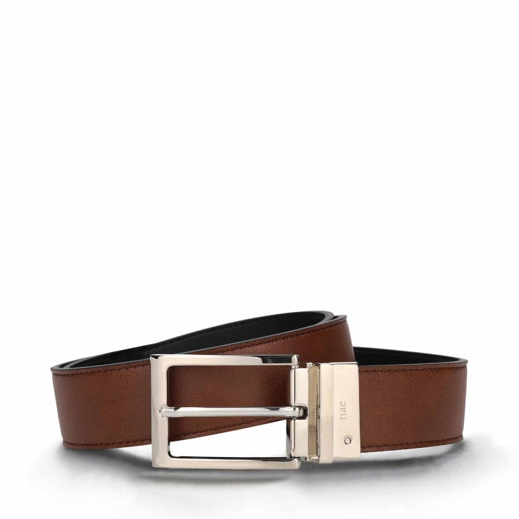Ceinture Végan Réversible pour Homme Mila Marron/Noir