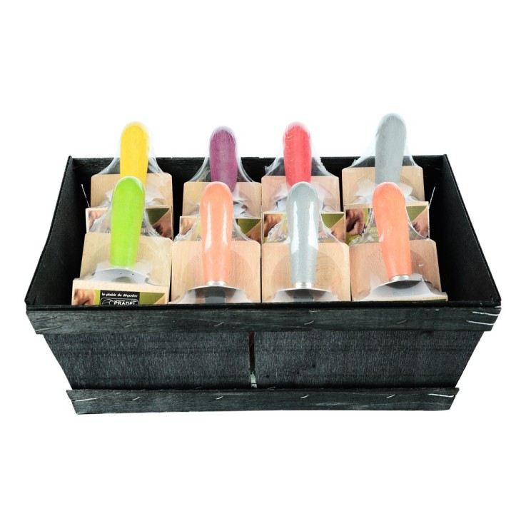 Couteau à huître en bois teinté avec cale en inox