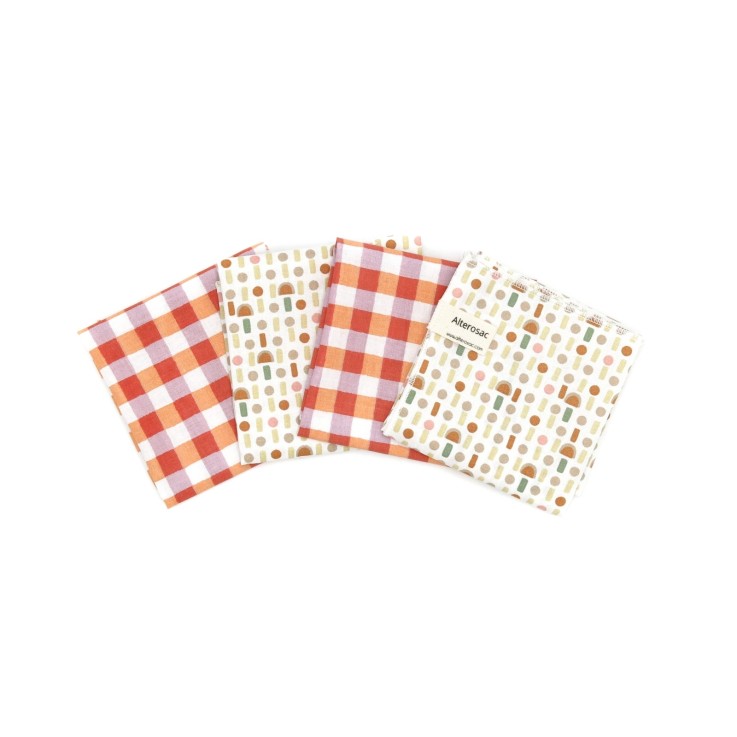 Mouchoirs lavables en coton x 4 (M)