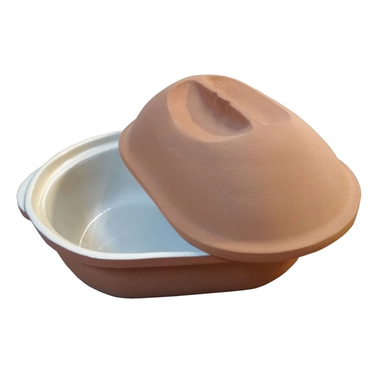 Terrine saveur / Cocotte à rôtir 37,5x24x20 cm en terre cuite