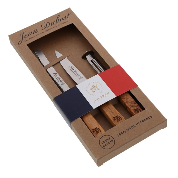 Couteau de 3 pièces Elysée en bois et inox