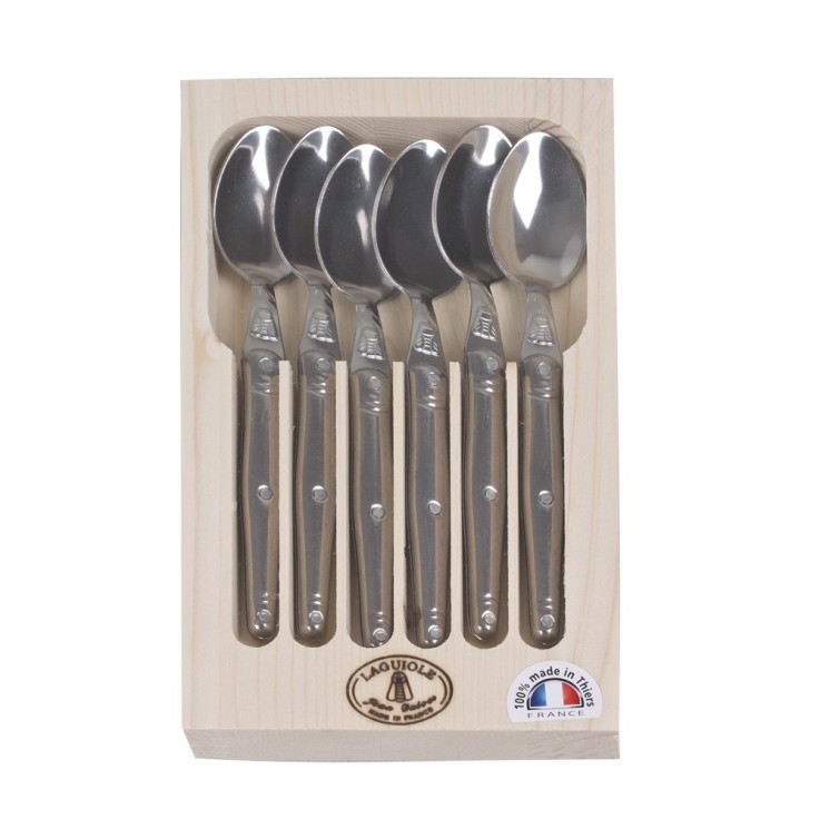 Coffret de 6 cuillères à café inox laguiole