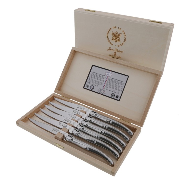Coffret de 6 couteaux Elysée en inox