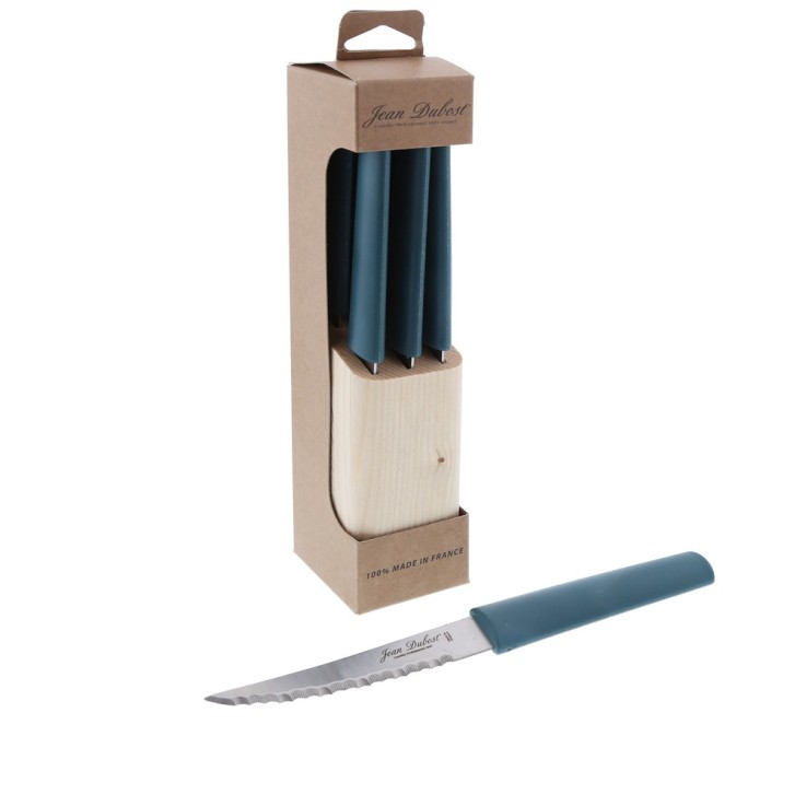 Bloc 6 couteaux Line en bio-matière et inox