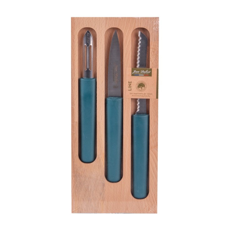 Set Line (office, éplucheur, tomate) en bio-matière et inox